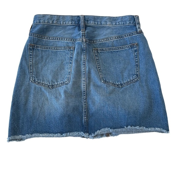 J. Crew High Rise Raw Hem Denim Skirt - Picture 4 of 10